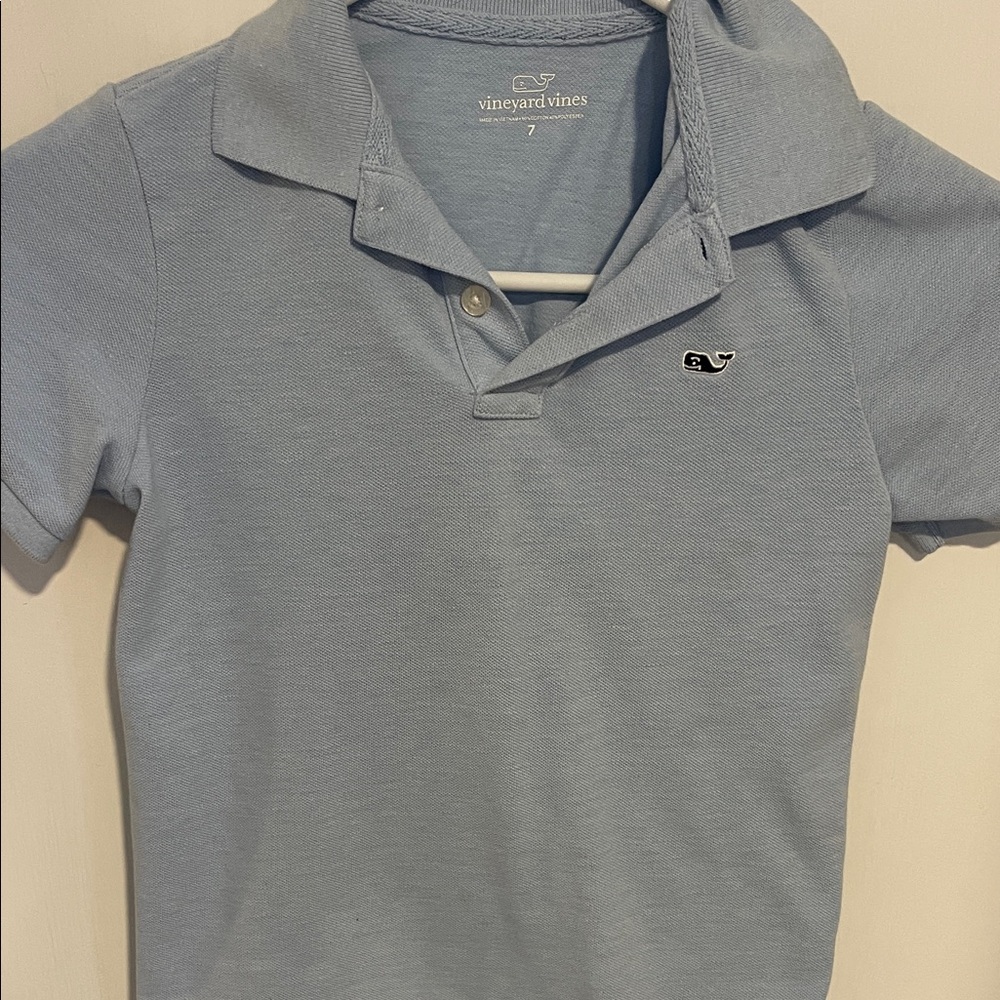Vineyard Vines Boys Light Blue Polo